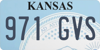 KS license plate 971GVS