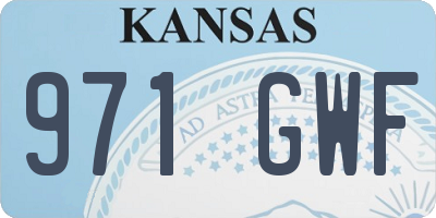 KS license plate 971GWF