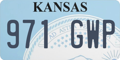 KS license plate 971GWP
