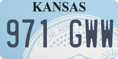 KS license plate 971GWW