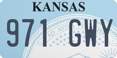 KS license plate 971GWY