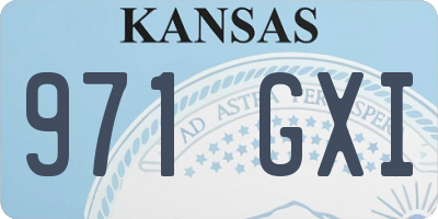 KS license plate 971GXI