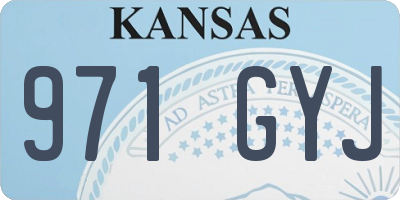 KS license plate 971GYJ