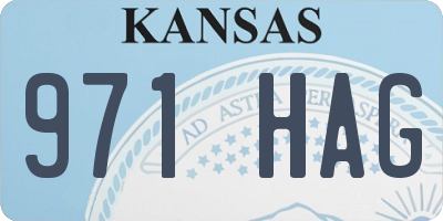 KS license plate 971HAG