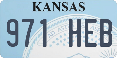 KS license plate 971HEB