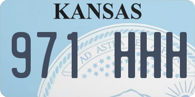 KS license plate 971HHH