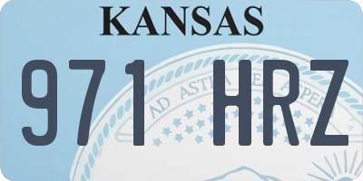 KS license plate 971HRZ