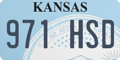 KS license plate 971HSD