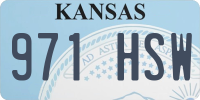KS license plate 971HSW