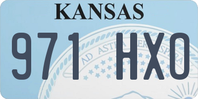 KS license plate 971HXO