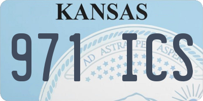 KS license plate 971ICS