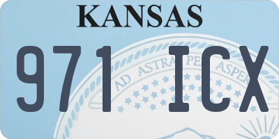 KS license plate 971ICX