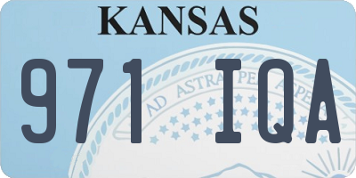 KS license plate 971IQA