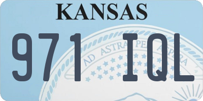 KS license plate 971IQL