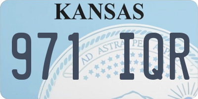 KS license plate 971IQR