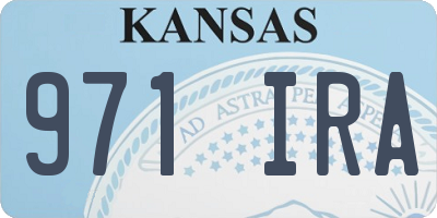 KS license plate 971IRA