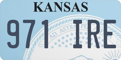 KS license plate 971IRE