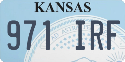 KS license plate 971IRF