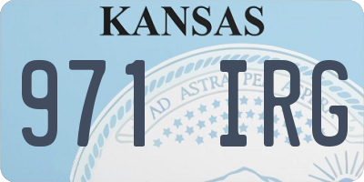 KS license plate 971IRG
