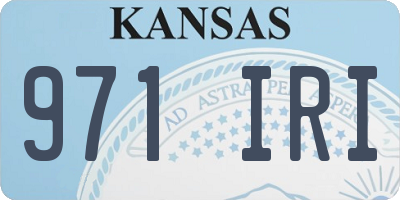 KS license plate 971IRI