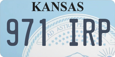 KS license plate 971IRP