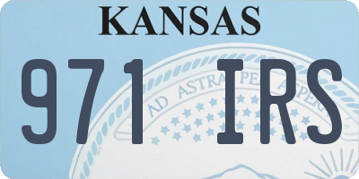 KS license plate 971IRS