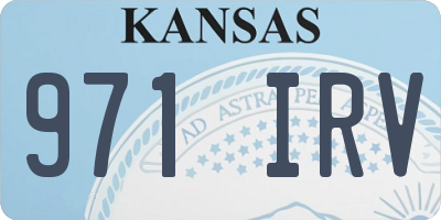 KS license plate 971IRV