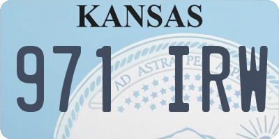 KS license plate 971IRW