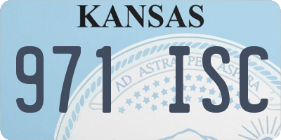 KS license plate 971ISC