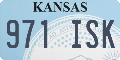KS license plate 971ISK