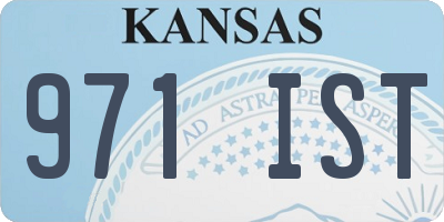 KS license plate 971IST