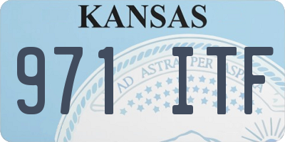 KS license plate 971ITF