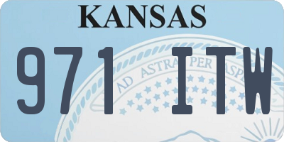KS license plate 971ITW