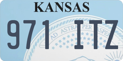 KS license plate 971ITZ