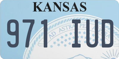 KS license plate 971IUD
