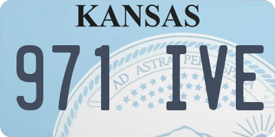 KS license plate 971IVE
