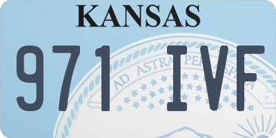 KS license plate 971IVF