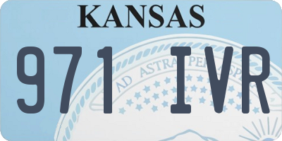 KS license plate 971IVR