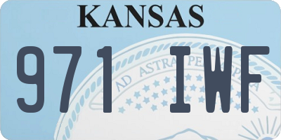 KS license plate 971IWF
