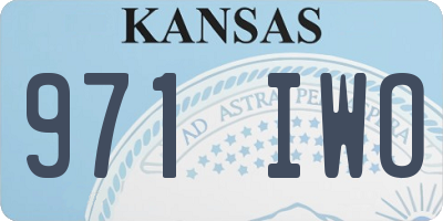 KS license plate 971IWO