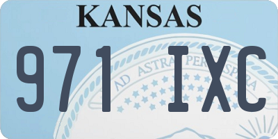 KS license plate 971IXC