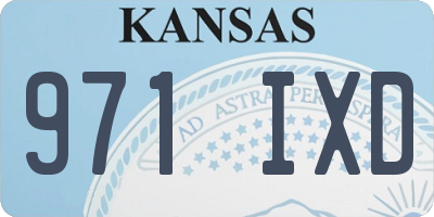 KS license plate 971IXD