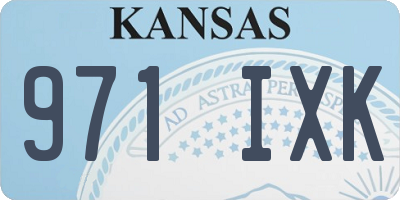 KS license plate 971IXK