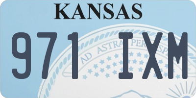 KS license plate 971IXM