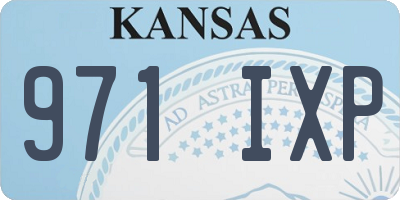 KS license plate 971IXP