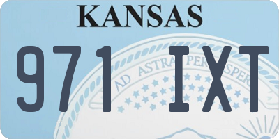 KS license plate 971IXT