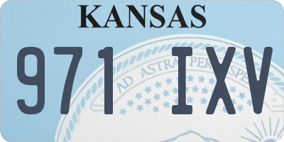 KS license plate 971IXV