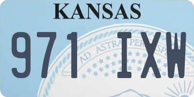 KS license plate 971IXW