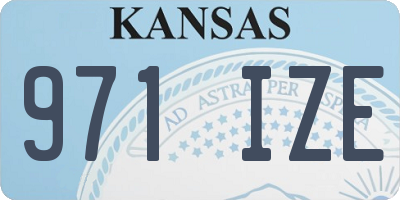 KS license plate 971IZE