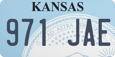 KS license plate 971JAE